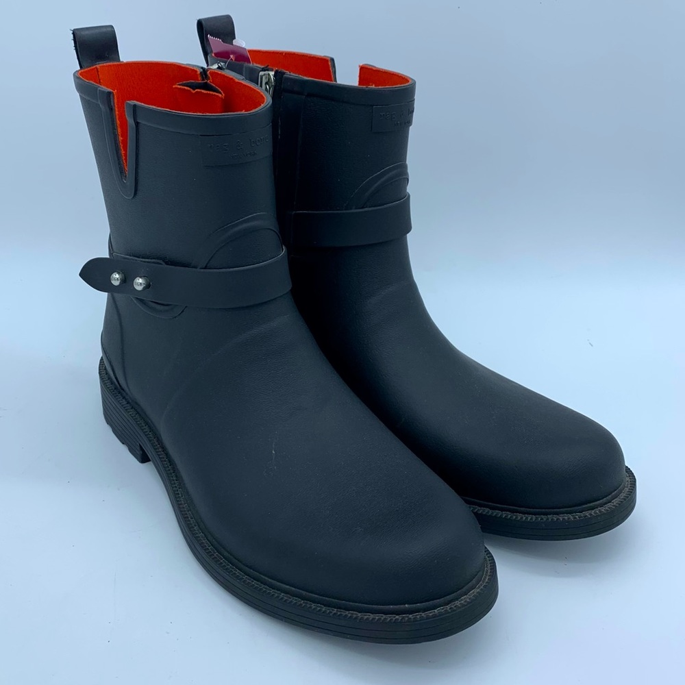 Rag & Bone size 41 black rubber rain boot wellies